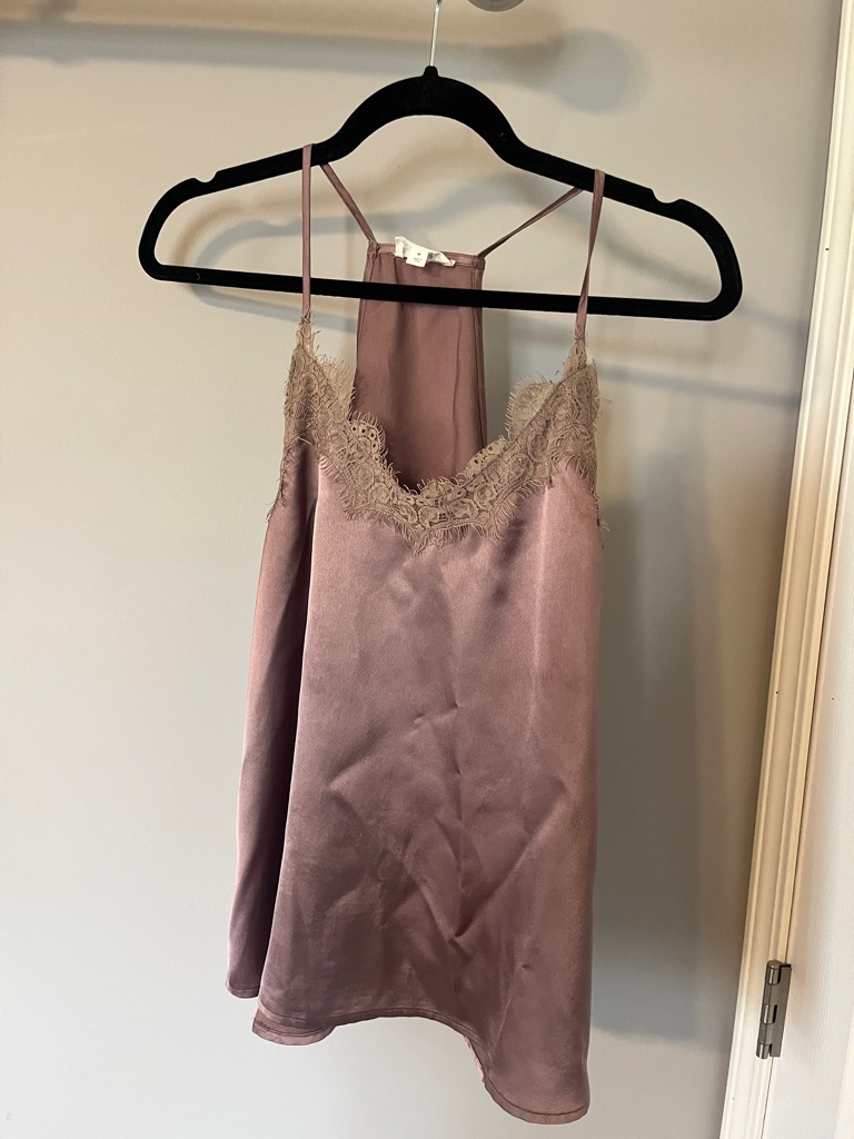 Blu Pepper Mauve Satin Cami Top